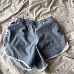 Nike Women's Gray and Pink Running Shorts